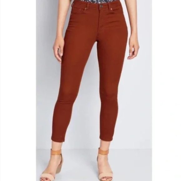 NWT Modcloth Burnt Orange Skinny Jeans - Size 18 - Picture 1 of 9